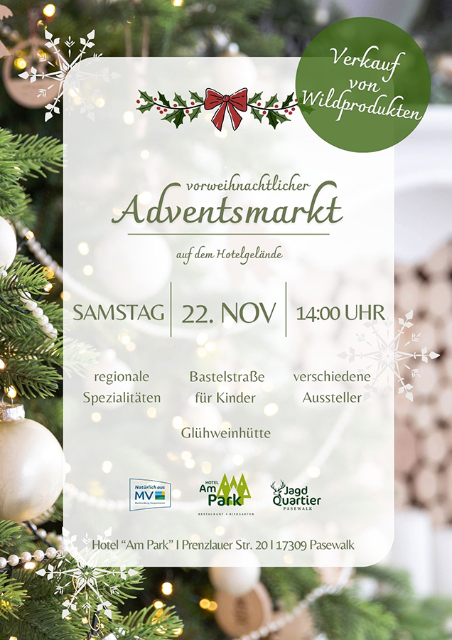 Adventsmarkt 2025 bei uns im Hotel am Park
